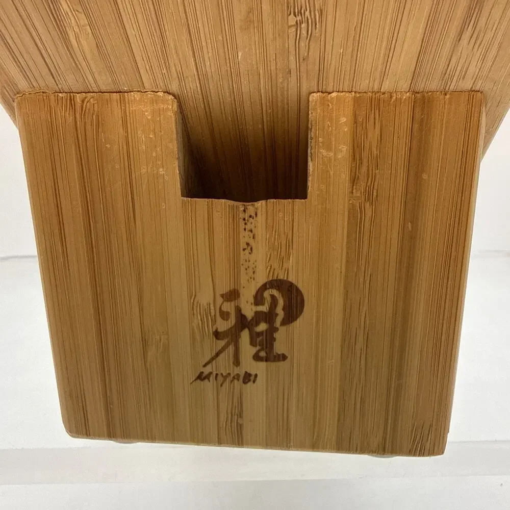 Miyabi 10-Slot Bamboo Knife Block Only - Knives Not Included Excellent Shape